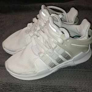 Gently used kids white adidas's
